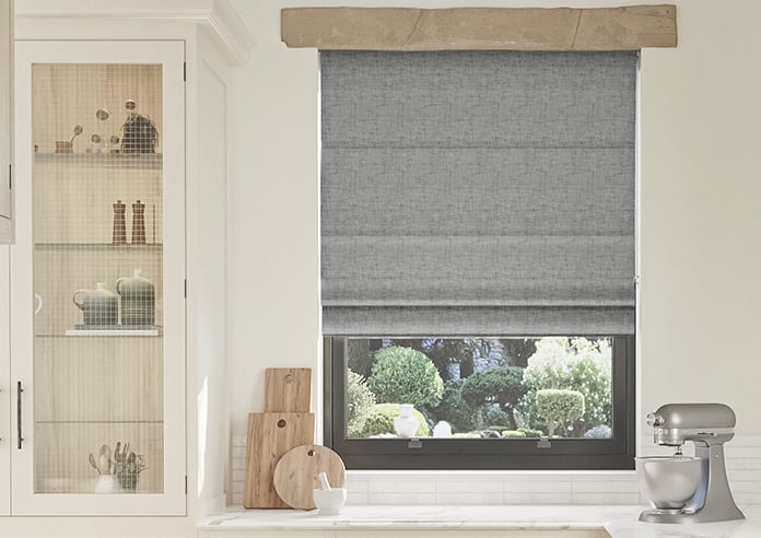 Melrose (Blackout), Cobblestone - Motorised Roman Blind - Image 3